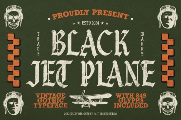 Black Jet Plane: Mastering the Bold Vintage Typeface