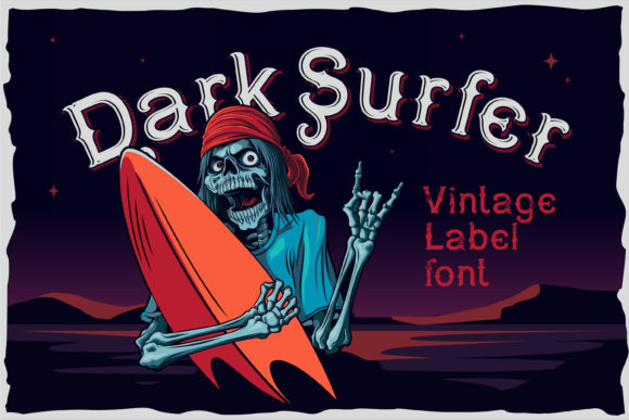 Dark Surfer: Command Attention with Bold Blackletter Design