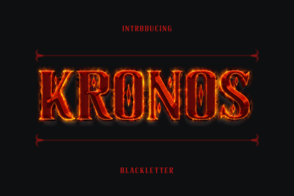 Kronos: The Blackletter Typeface for Modern Edge