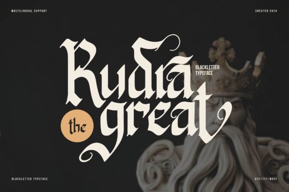 Rudra Great: A Blackletter Typeface for Bold Branding