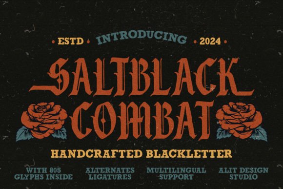 Salt Black Combat: A Bold Blackletter for Authentic Branding