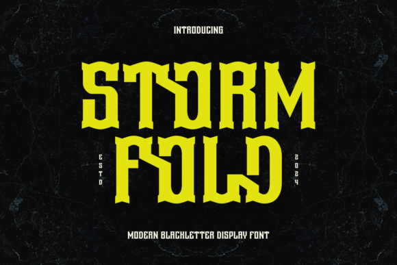 Storm Fold: A Modern Blackletter for Heritage Branding