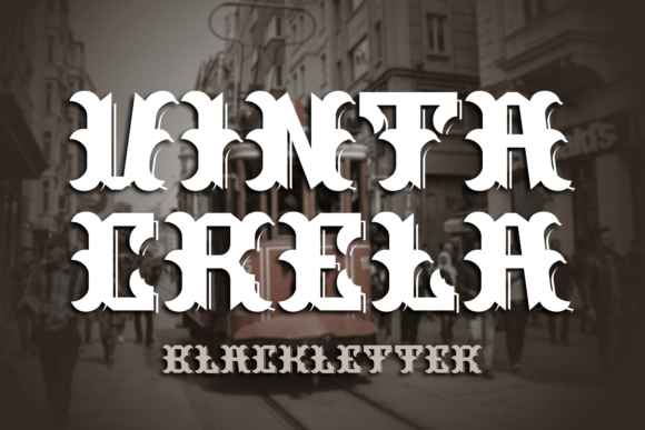 Vinta Crela: Bold Blackletter for Modern Design
